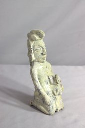 Vintage Pre-columbian Style Carved Stone Tribal Offering Figurine