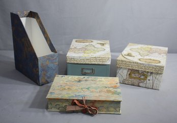 Group Of Storage Boxes And File Box