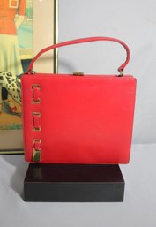 Vintage Hinge Red Handbag By International