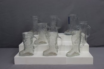 Group Lot Of 8 Assorted Boot Mugs