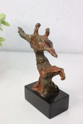Abstract Branch Dancers Bronze Statuette, Signed Yevkine