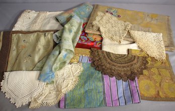 Group Lot Of Exquisite Table Runners And Lace Textiles And More