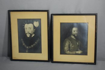 Pair Of Portraits Of Noble Dignitaries Prints