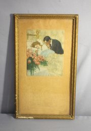 The Gift - Classic Romantic Illustration In Ornate Frame'