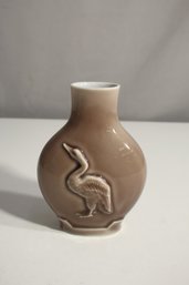 MCM Artist Edgar Johnson Production Kiln Porcelain Body Colorado Springs Vase -signed