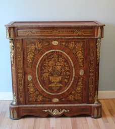 Belle Epoque Style Marquetry & Ormolu Chest Commode.  MISSING MARBLE