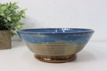 Studio Pottery Earthenware Drip Glaze Bowl