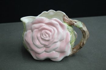 OCI Omnibus Japanese Porcelain Rose And Branch Pitcher 1.5 QT
