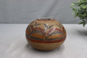 Vintage Pueblo-style Small Mouth Ovoid Stoneware Vase Stoneware