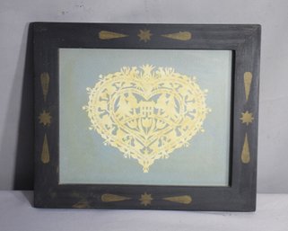 Framed Scherenschnitte Heart Design By Kathy Cusick