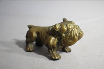 Vintage Brass Bulldog Figurine Paper Weight