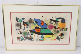 Vintage Joan Miro Sculptures II Limited Edition Lithograph, Collector's Guild Ltd COA Verso