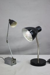 Very Vintage Tensor Swing Arm Task Lamp And A Vintage-style Black Gooseneck Desk Lamp