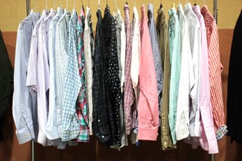 Rack A- Group Lot Of Men's Dress Shirts