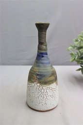 Vintage Stoneware Twist Neck Bottle Bud Vase