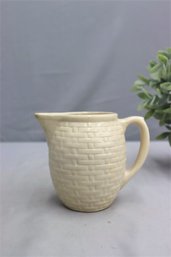 Vintage Weller Pottery Pierre Basketweave Milk Pitcher