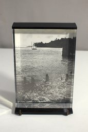 Lucite Block Picture Frame