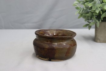 Primitive Studio Pottery Round Flared Rim Bowl
