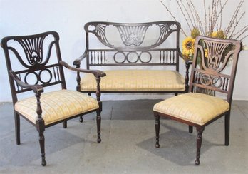VintageBanquette And Two Matching Side Chairs