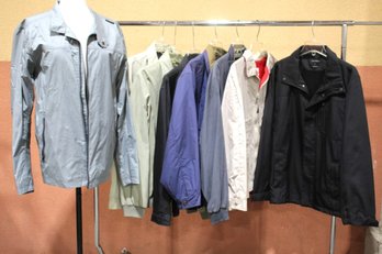 Rack A -Group Lot Of Men's Jackets  ( See Photos For Size)