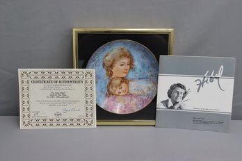 The Edna Hibel 1984  Mother's Day Plate 'abby & Lisa' With Box And COA