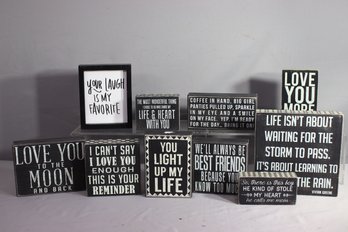 Black And White Cheeky Sayings And Word Blocks