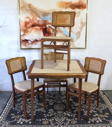 Vintage  Mid Century Stakmore Card Table And Chairs