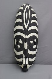 Decorative African Hand-Made Wood Zebra Mask