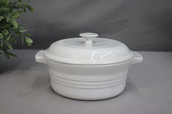 Le Creuset Enameled White Round Dutch Oven