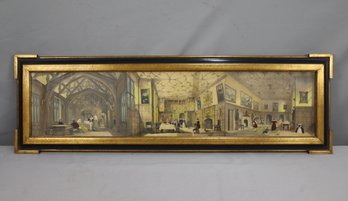 Framed Vintage Victorian Style Architectural Panorama