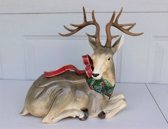 Fitz And Floyd 'Holiday Leaves' Deer Table Centerpiece & Cookie Jar