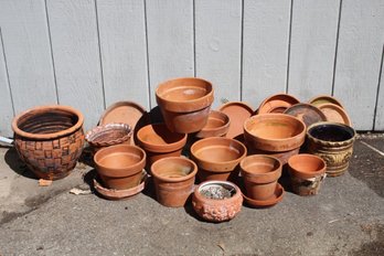 Group Lot Of Terra Cotta Pots