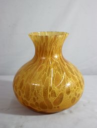 Maestri Vetrai 10 Hand Blown Art Glass Vase, Amber Brown