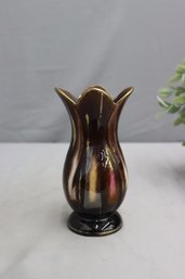 Vintage MCM Bay Keramik Fat Lava Drip Glaze Petal Vase #536-15