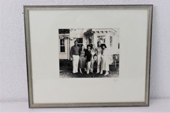 Framed Vintage Black & White Family Portrait
