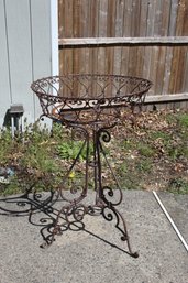 Round Wrought Iron Planter