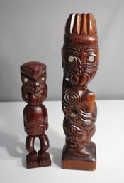 Two Vintage Wooden Carved Statues- By Hepa Gibbons