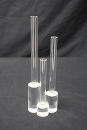 Three Part  Lucite Vase