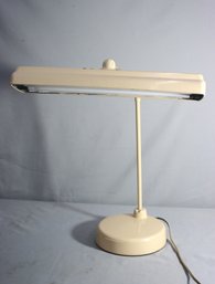 Vtg King Borough Articulating Floating Desk Drafting Cream Industrial Rotating Lamp