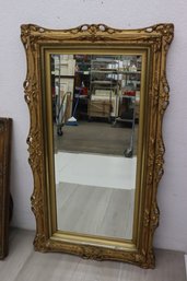 Ornate Large Baroque Wall Mirror Gilt Gesso Ornamentation