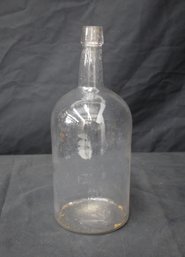 Vintage Clear Glass Apothecary Bottle, 15' Height