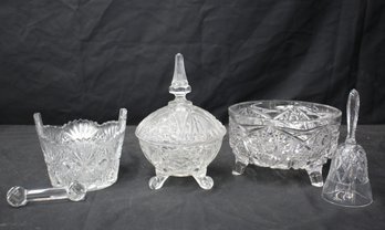 Collection Of Cut Crystal Tableware Pieces