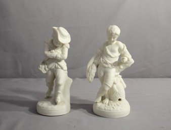 Pair Of Porcelain 9' Figurines
