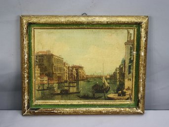 After Giovanni Antonio Canal Venice Grand Canal Reproduction Painting On Wood