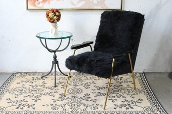 Sprint Sheepskin Armchair With Gold-Tone Metal Legs