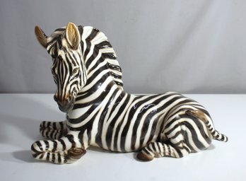 Vintage Ronzan Italy Italian Ceramic Zebra Figure