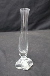 Unique Art Glass Bud Vase With Elephant Foot Base