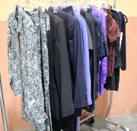 Rack C -  Group Lot Of 2pc Suits  ( Pants And Shirts)