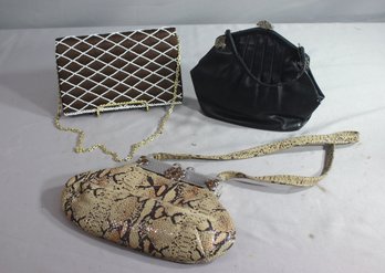 Group Lot Of 3 Vintage Evening Bags