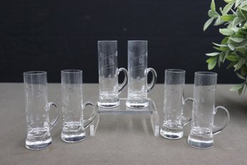 Set Of 6 Small Vintage Irish Coffee Shooter Glasses
